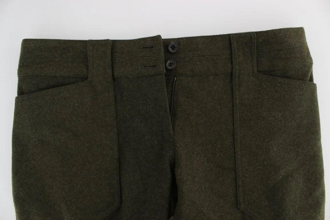 Ermanno Scervino  Wool Blend Loose Fit Cargo Women's Pants