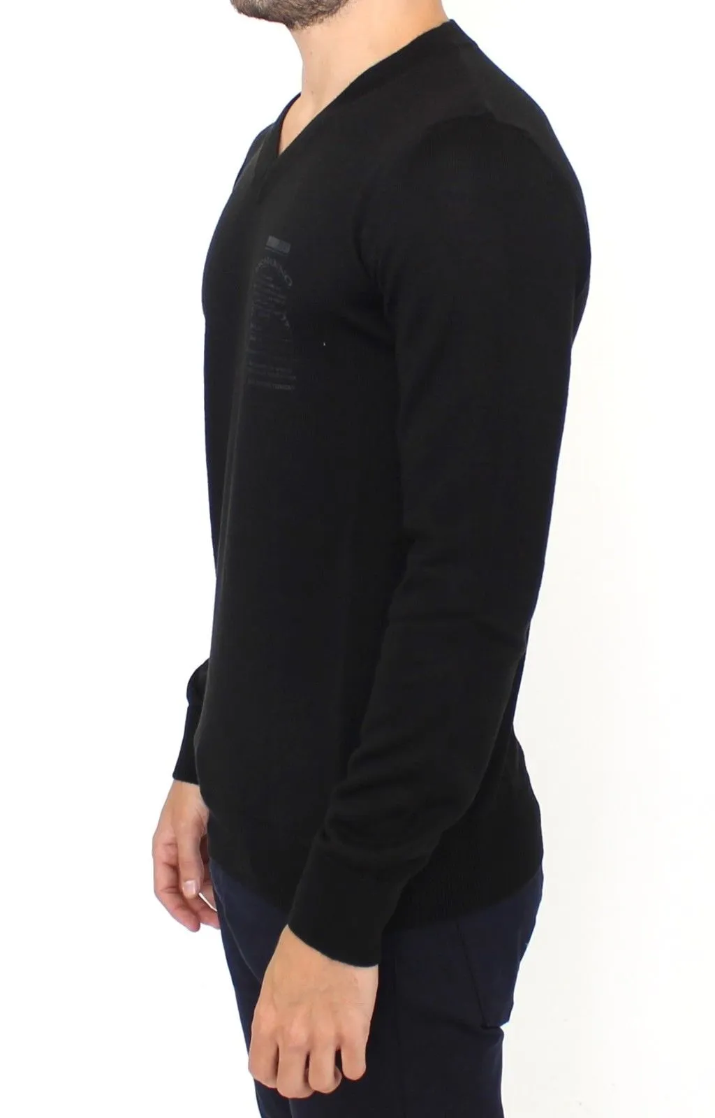 Ermanno Scervino  Wool Blend V-neck Pullover Men's Sweater