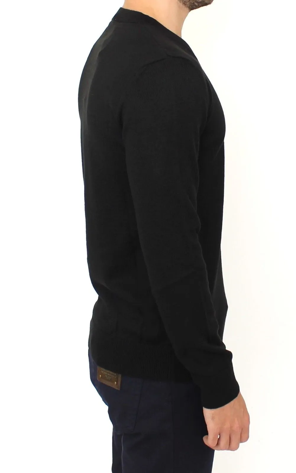 Ermanno Scervino  Wool Blend V-neck Pullover Men's Sweater