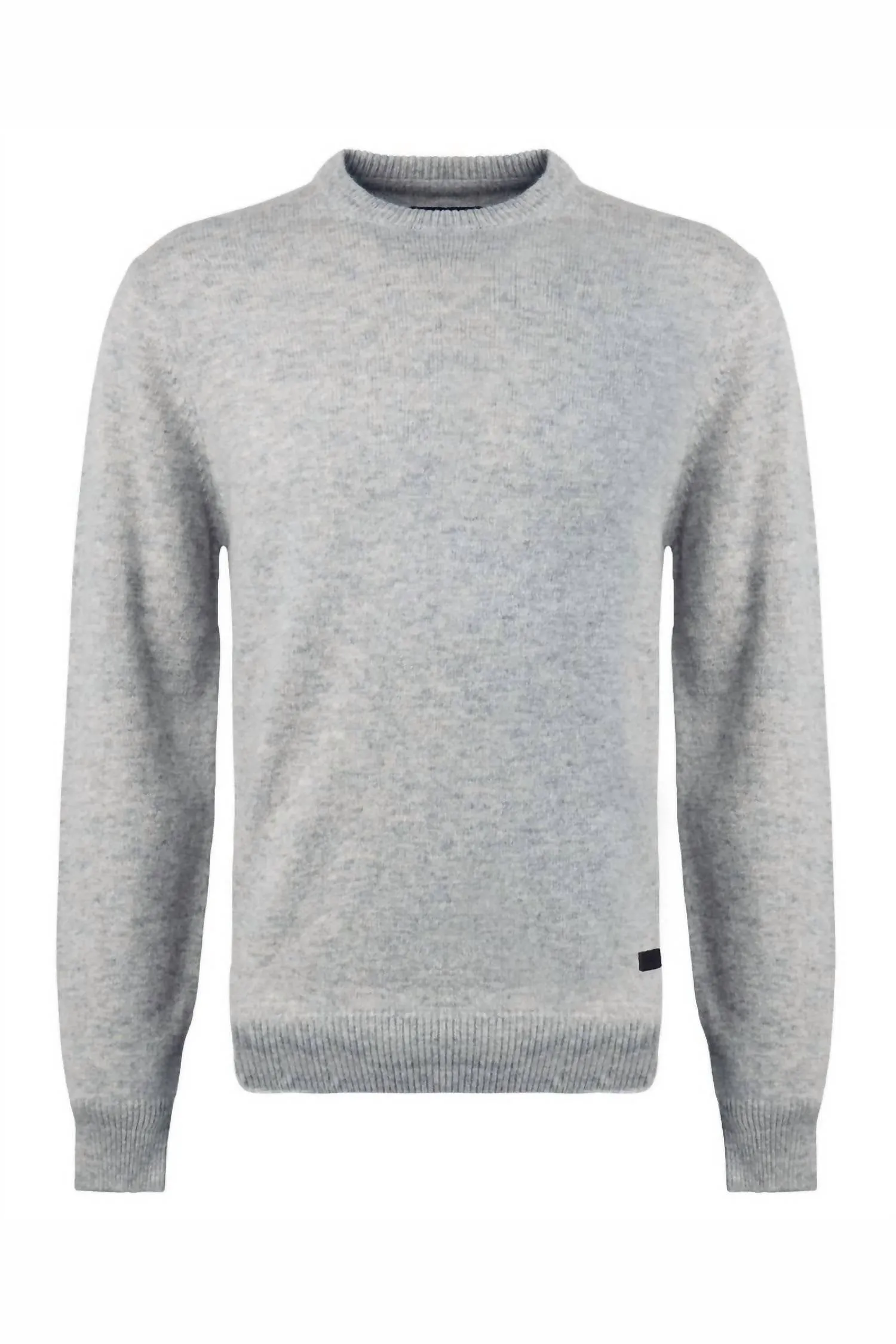 Essential Crew Neck Sweater In Light Grey Marl