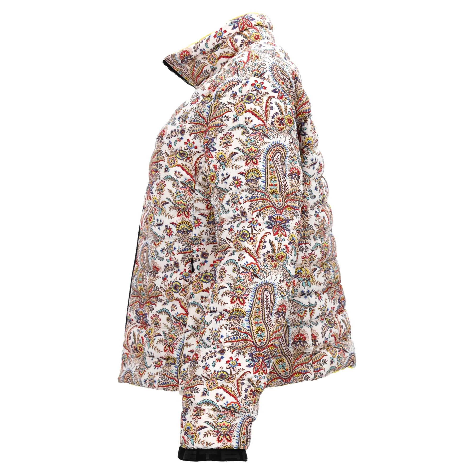 Etro Paisley-Print Down Puffer Jacket in Multicolor Polyester