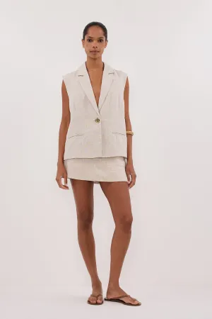 EVA NATURAL LINEN SKORT