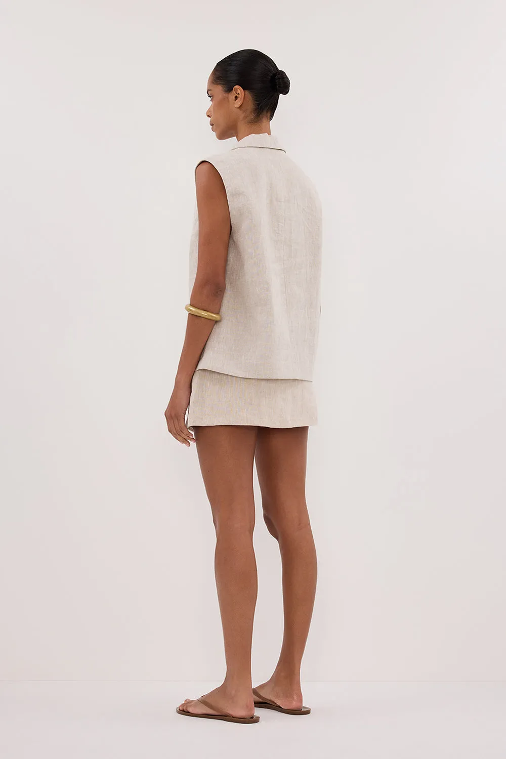 EVA NATURAL LINEN SKORT