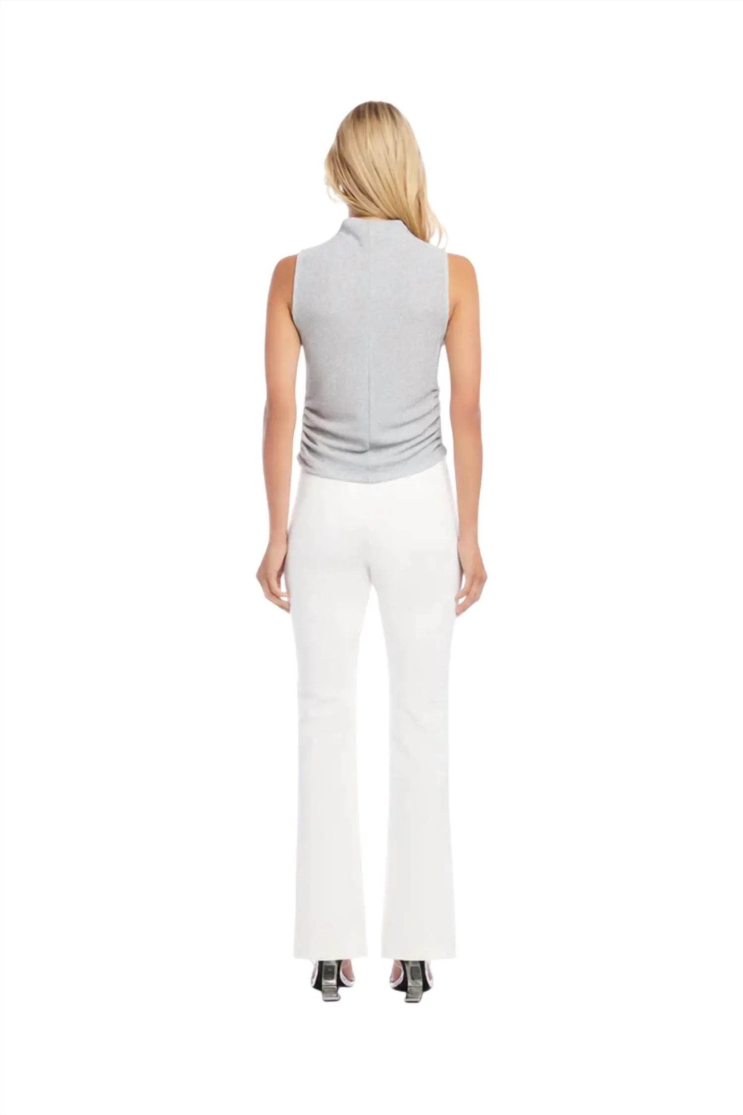 Front Slit Pants In Off White