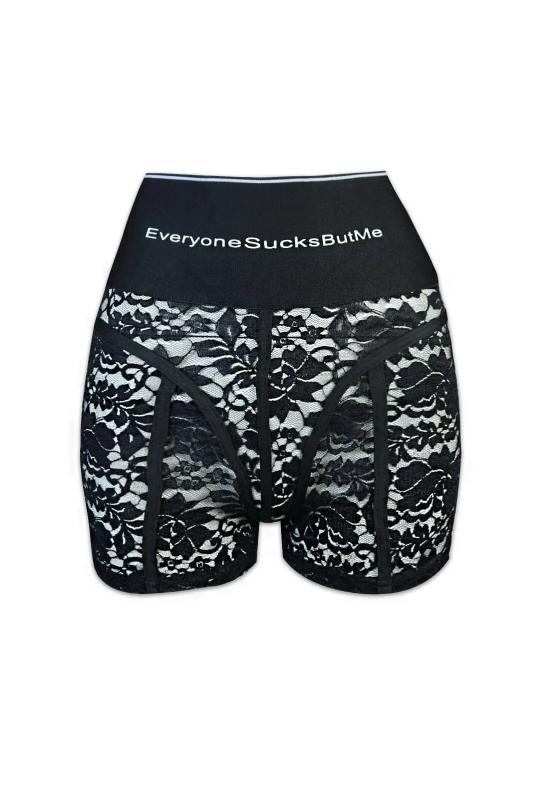 Graphic Lace High Rise Shorts