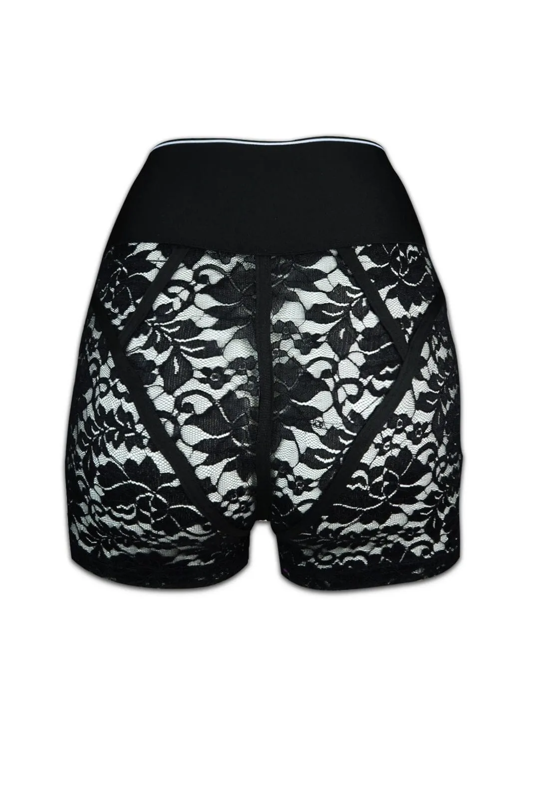 Graphic Lace High Rise Shorts