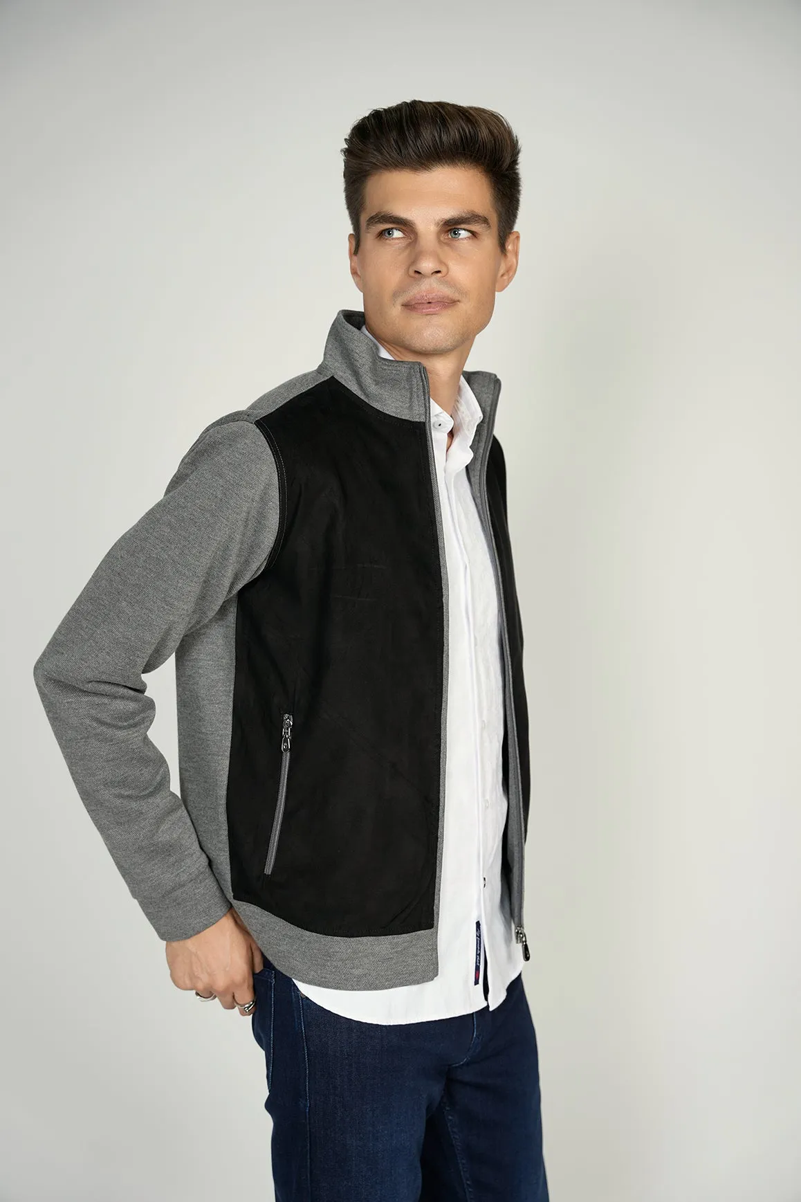 Grey Suede Jacket
