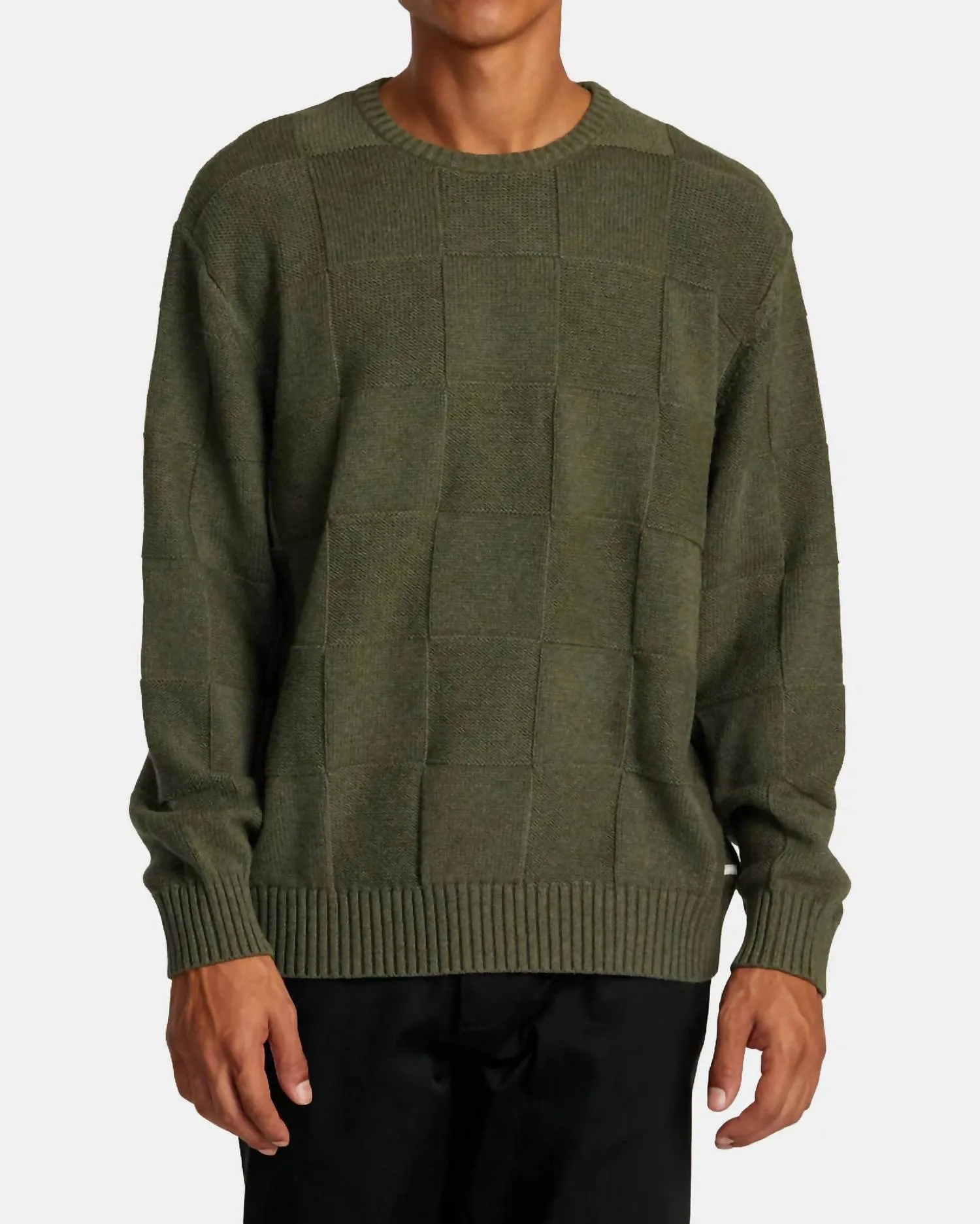 Hi Grade Boro Sweater In Olive Heather