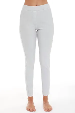 High Rise Capri In Grayblue