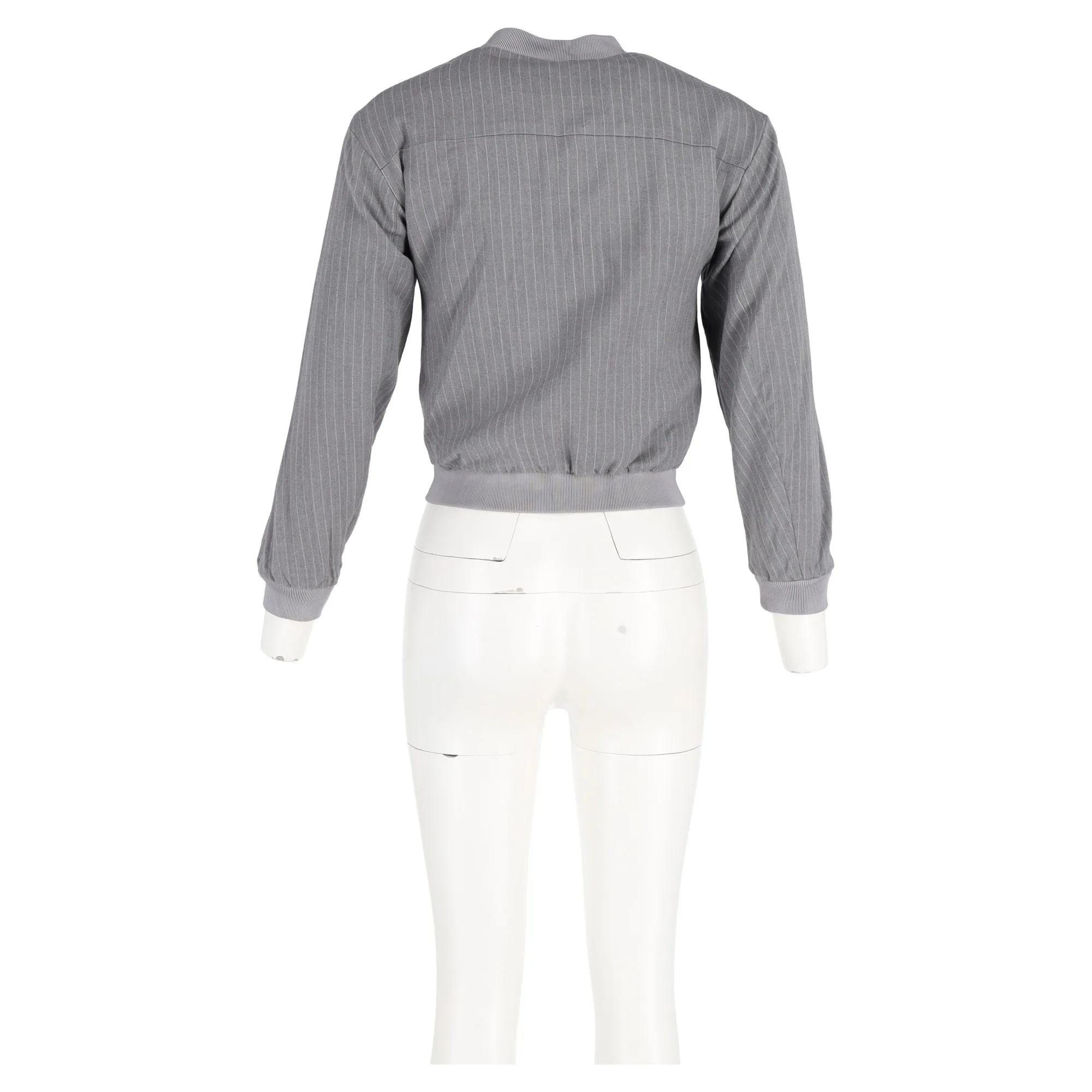 Hugo Boss Full Zip Bomber Jacket in Grey Wool