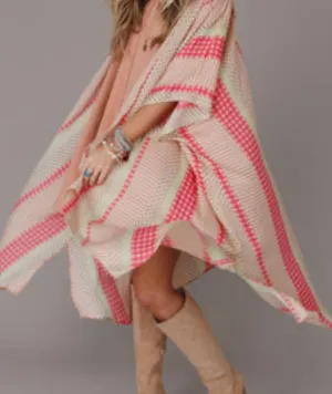 Janet Kimono In Pink Multi