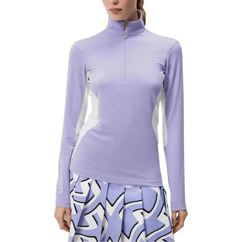 J.Lindeberg Coockies Mid Layer Golf Pullover Sweet Lavender - FW23 Women