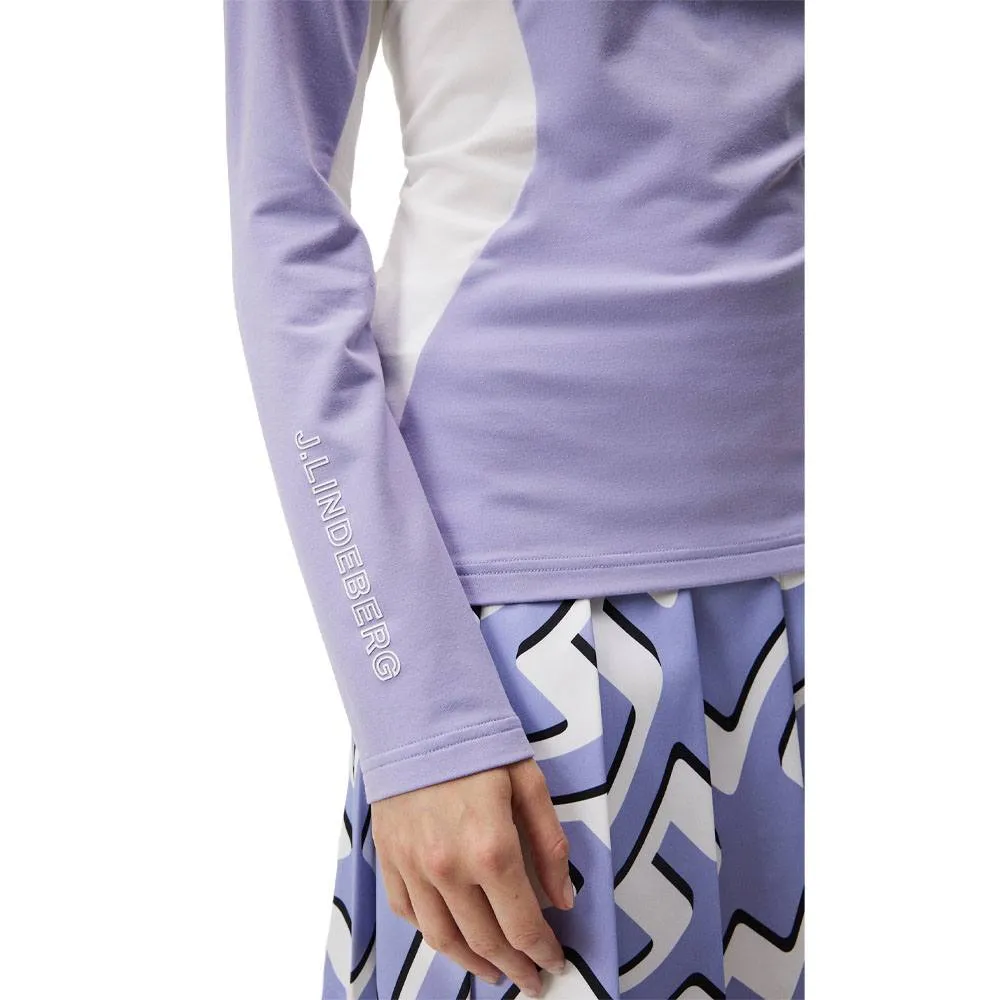 J.Lindeberg Coockies Mid Layer Golf Pullover Sweet Lavender - FW23 Women