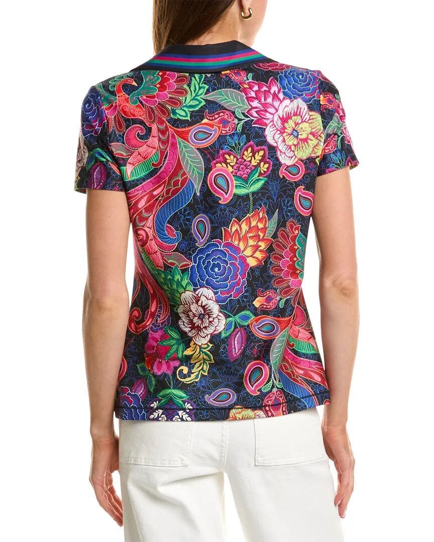 Johnny Was Bee Active Basic Polo Athletic T-Shirt