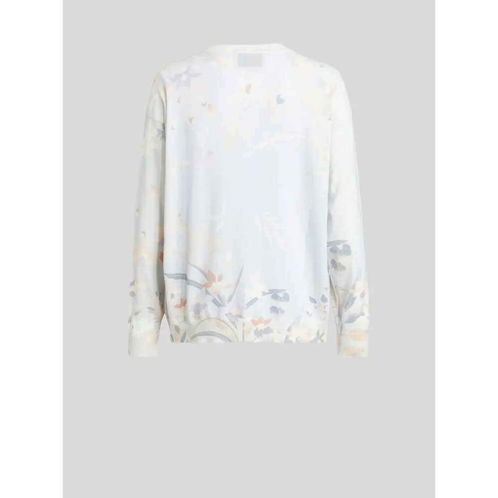 Jumper With Leafy Floral Print