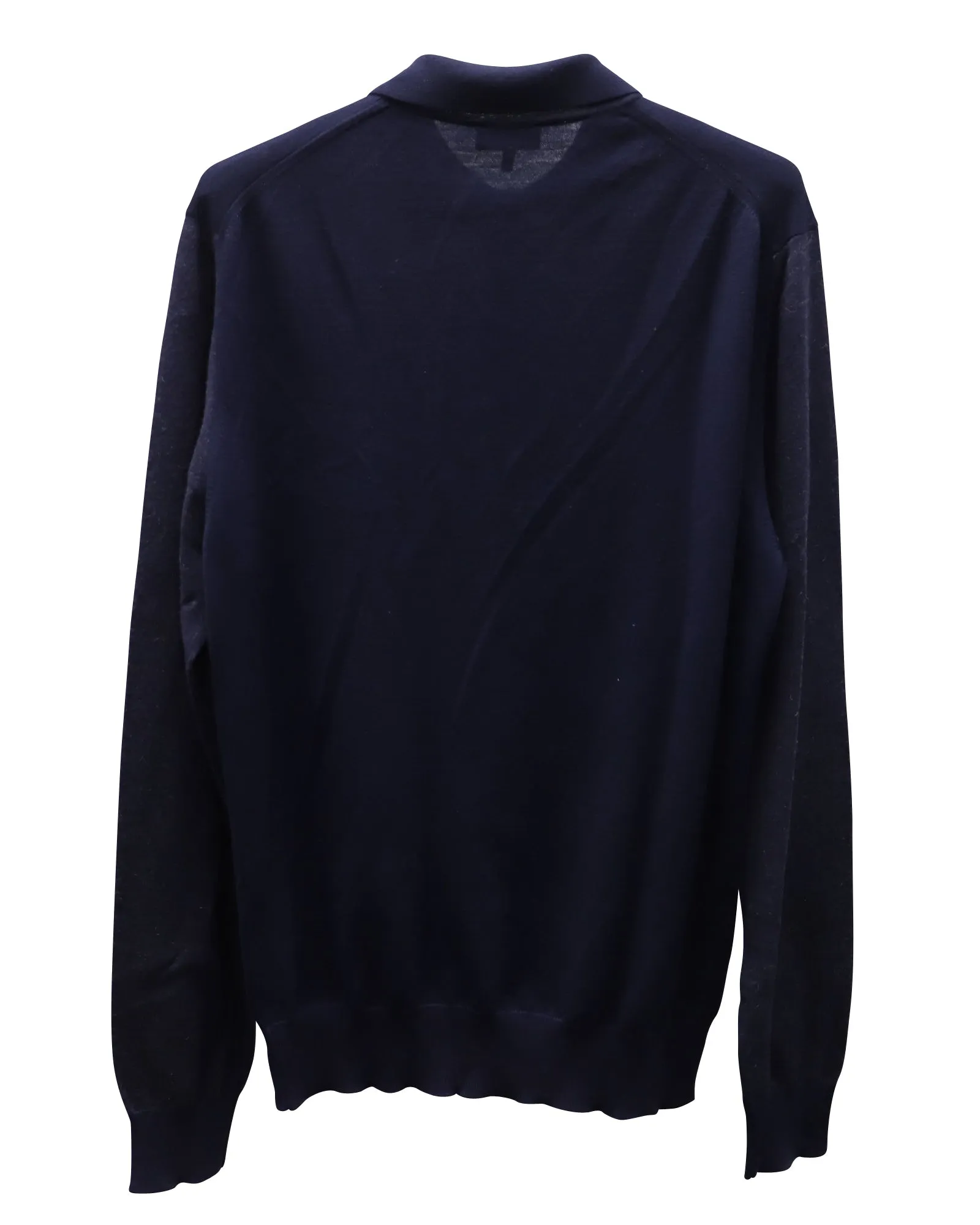 Lanvin Long sleeves Shirt in Navy Blue Wool