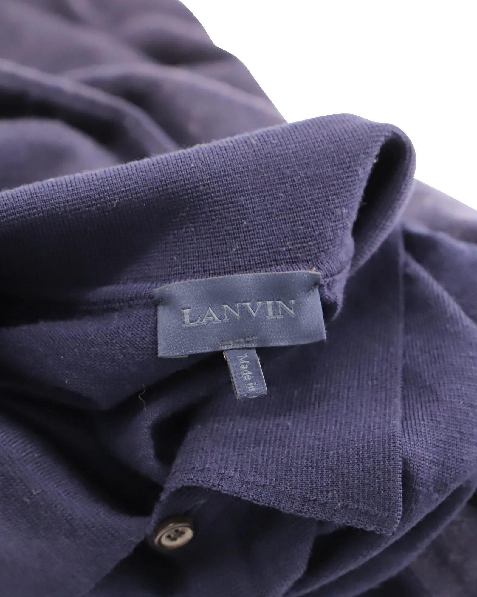 Lanvin Long sleeves Shirt in Navy Blue Wool