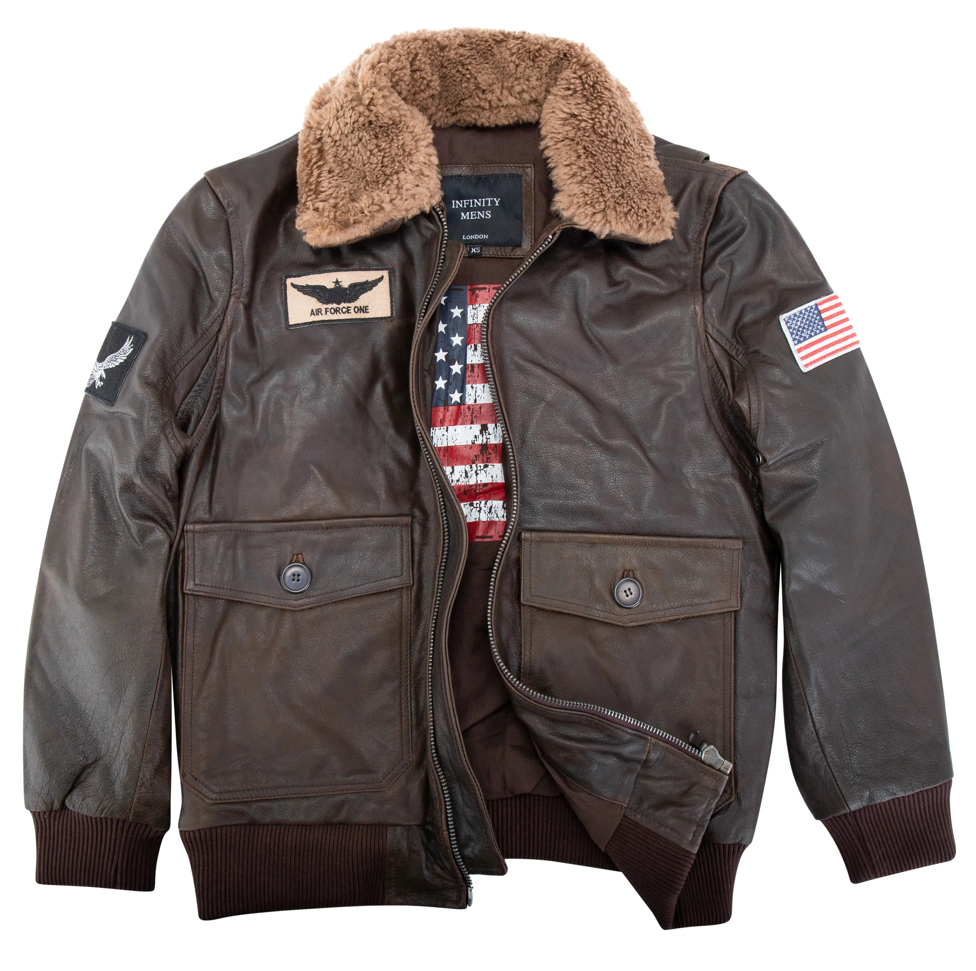 Leather Air Force Pilot Bomber Jacket
