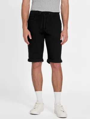 Linus Logo Knit Denim Shorts
