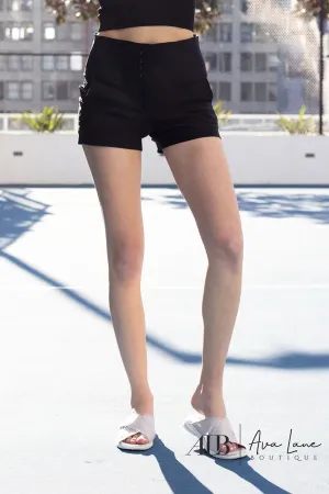 Locked and Loaded Women's High Waist Cuffed Hem Shorts *Final Sale*