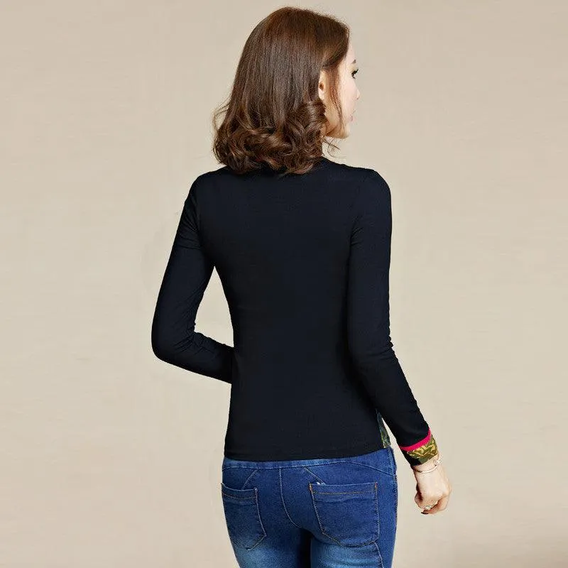 Long-sleeved Bottoming Shirt Tang Suit