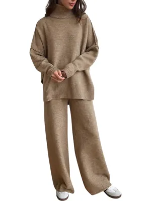 Lounge Sweater Set In Khaki