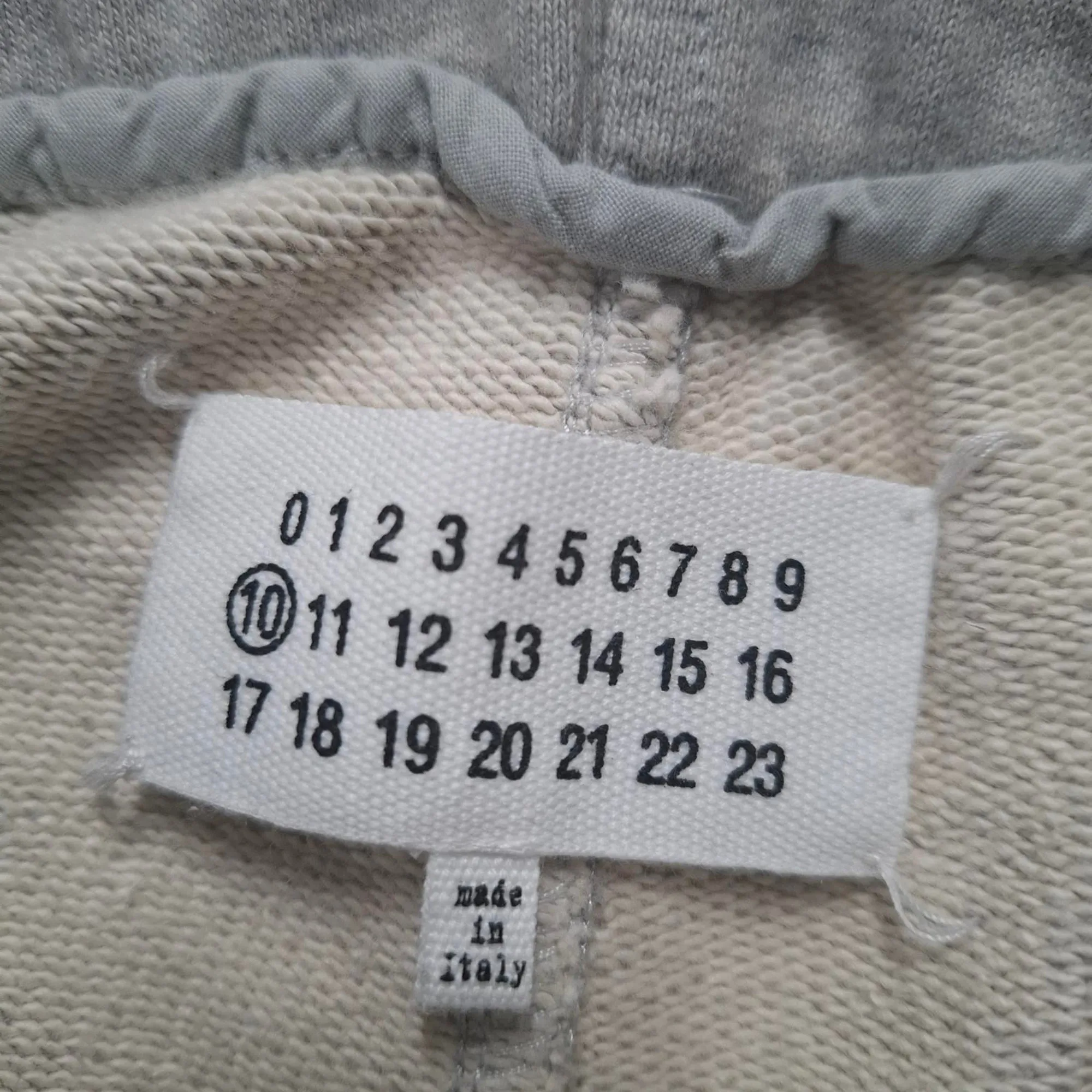 Maison Margiela Zipper Detail Track Pants in Grey Cotton