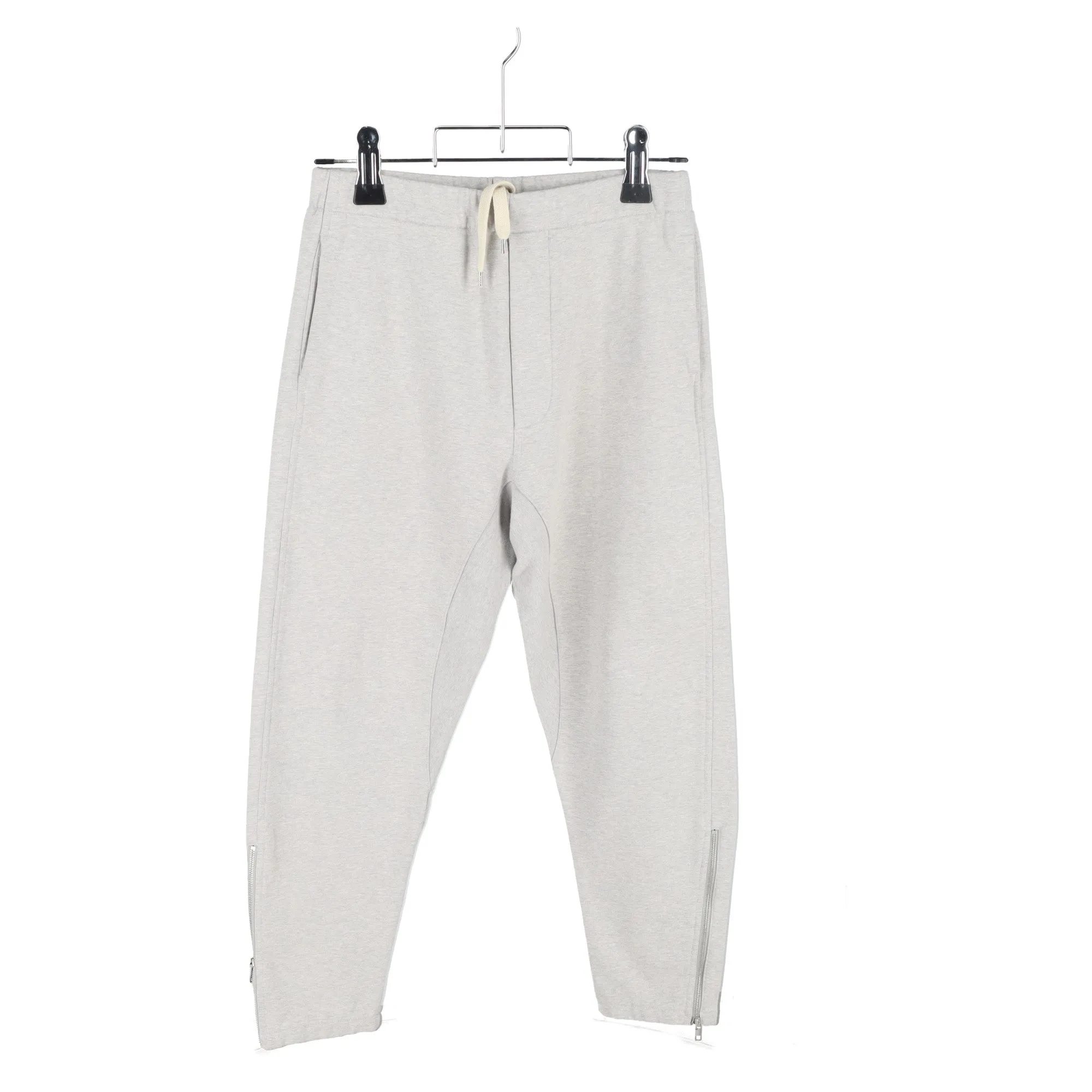 Maison Margiela Zipper Detail Track Pants in Grey Cotton