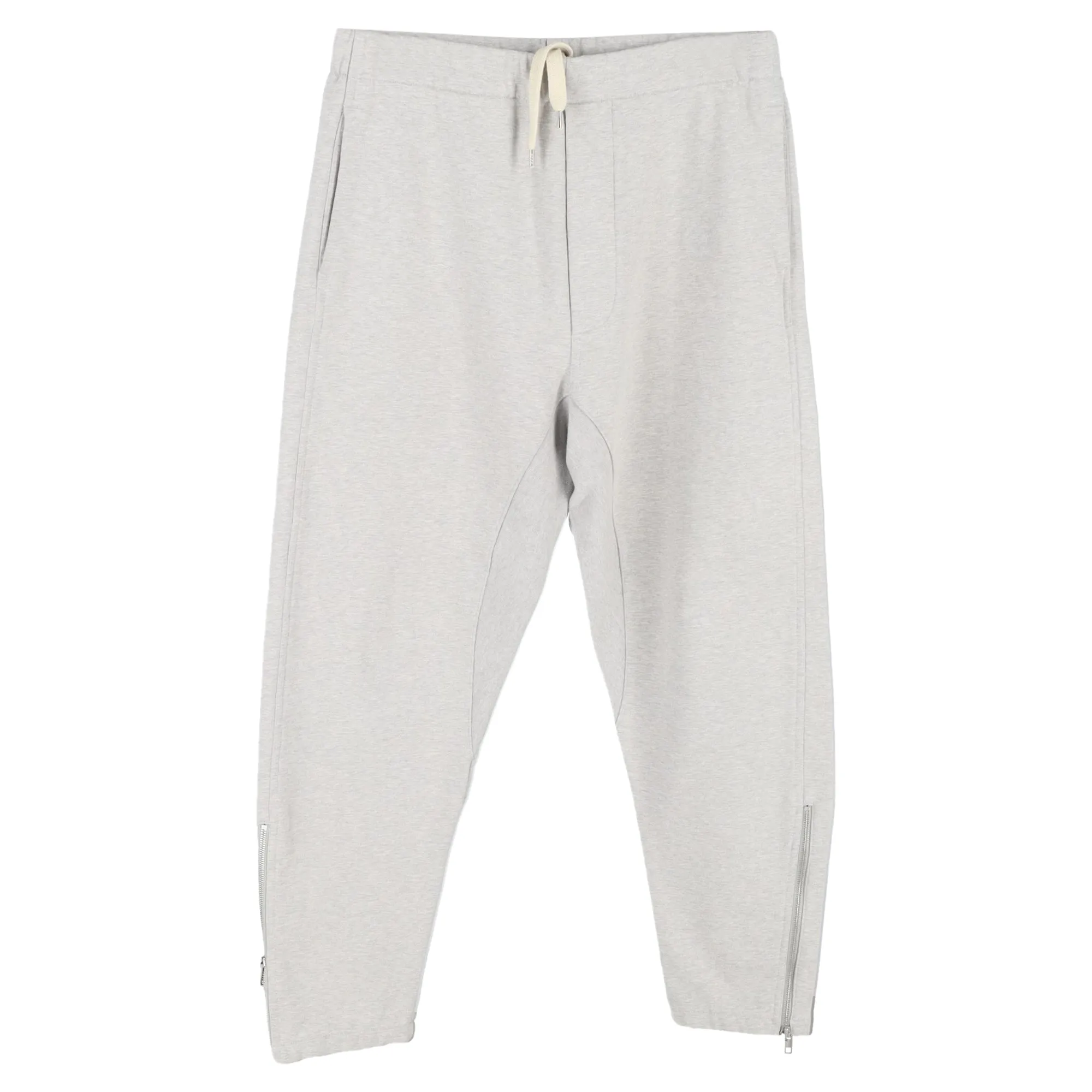 Maison Margiela Zipper Detail Track Pants in Grey Cotton