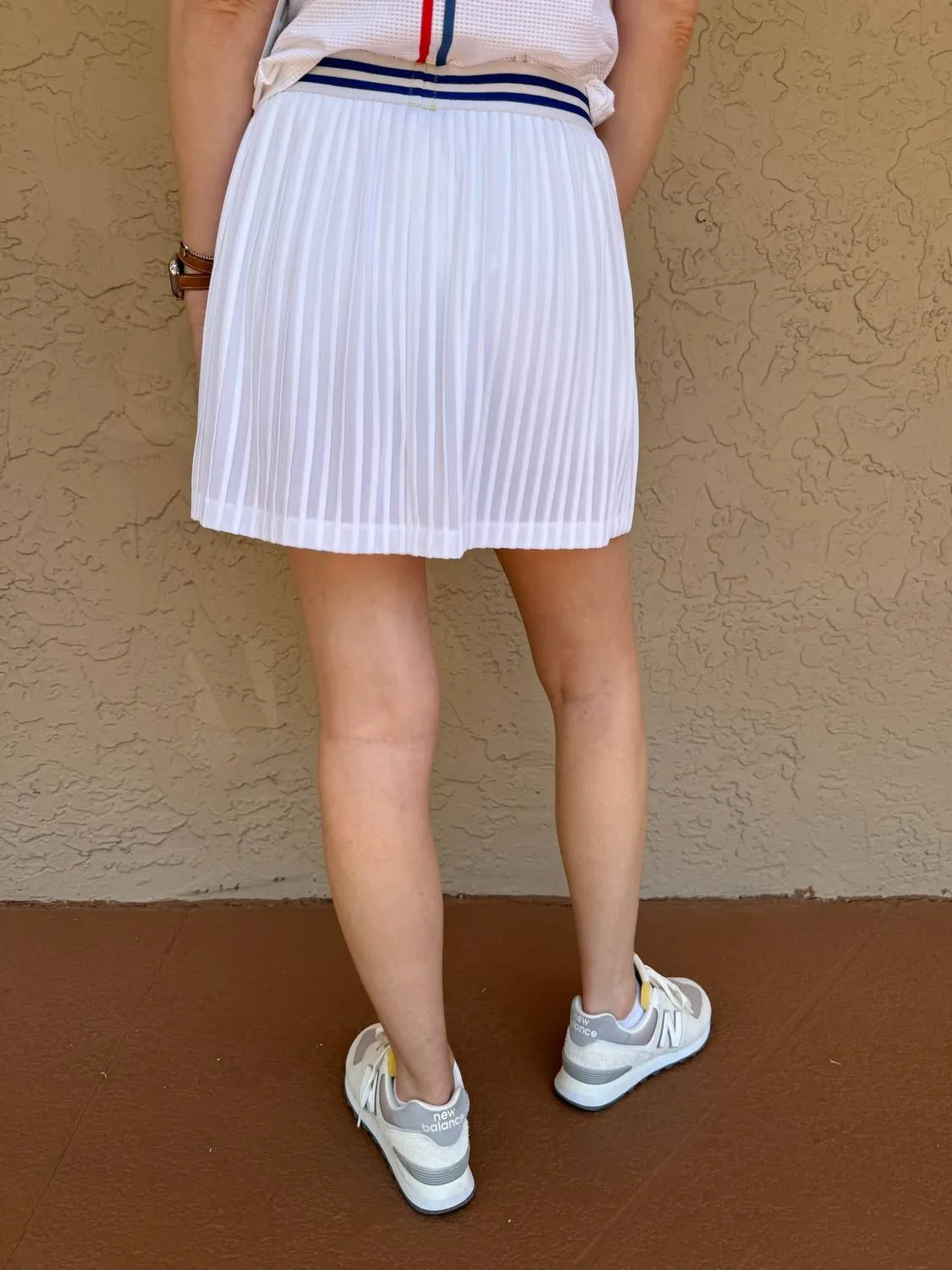 Maria Pleat Skirt In White