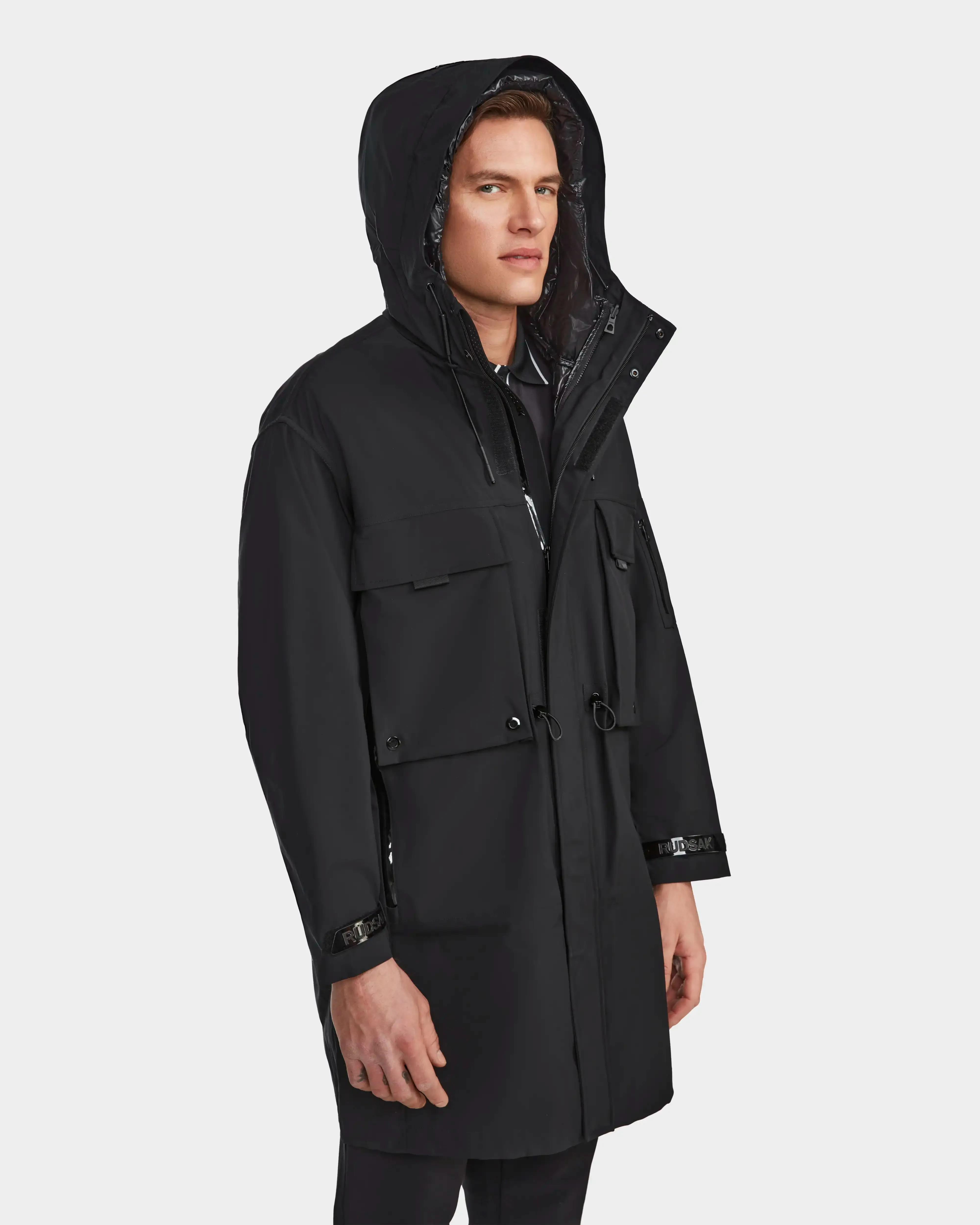 MELI UNISEX RECYCLED STORMSHELL 3-IN-1 LONG UTILITY RAIN JACKET