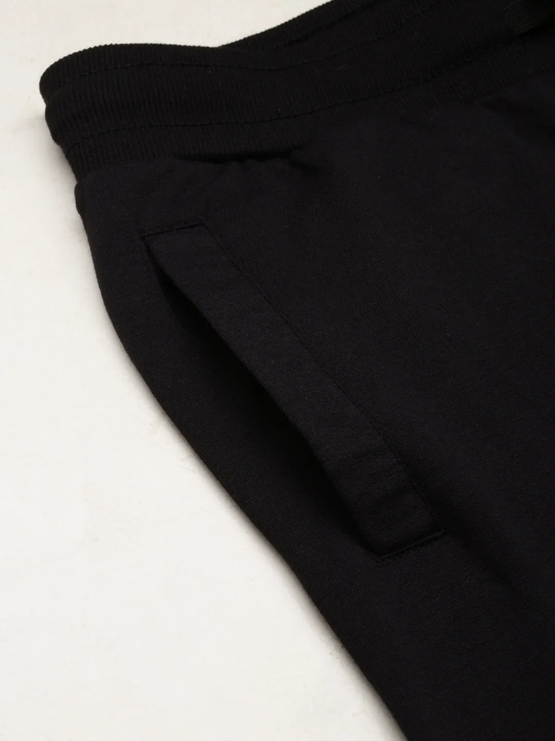Men Black Regular Fit Sports Shorts