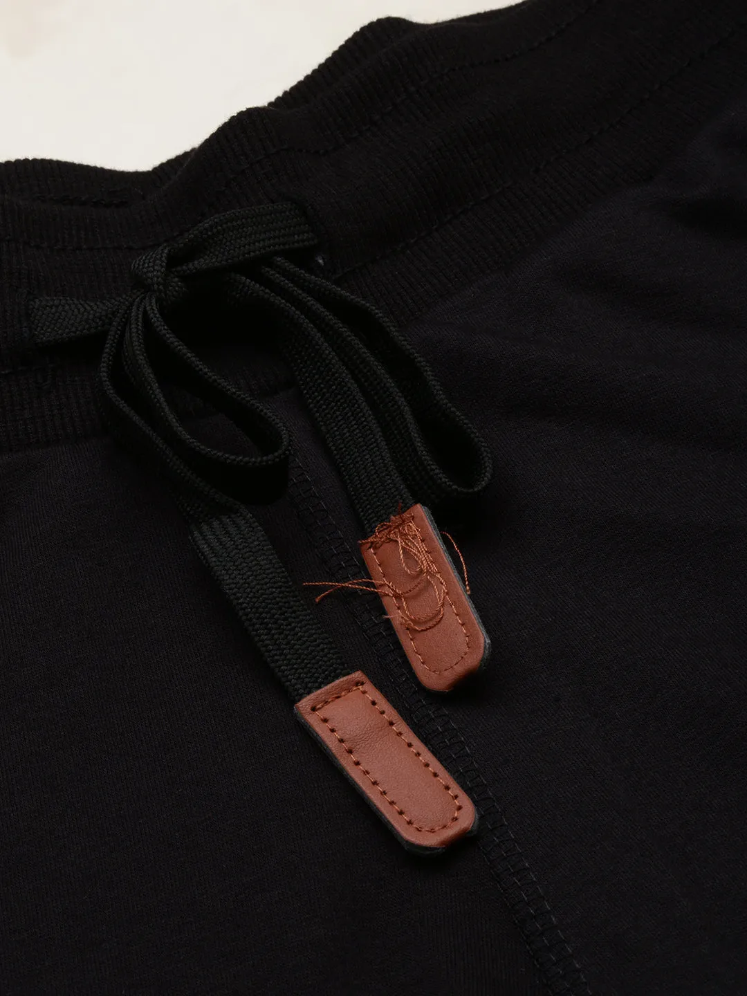 Men Black Regular Fit Sports Shorts