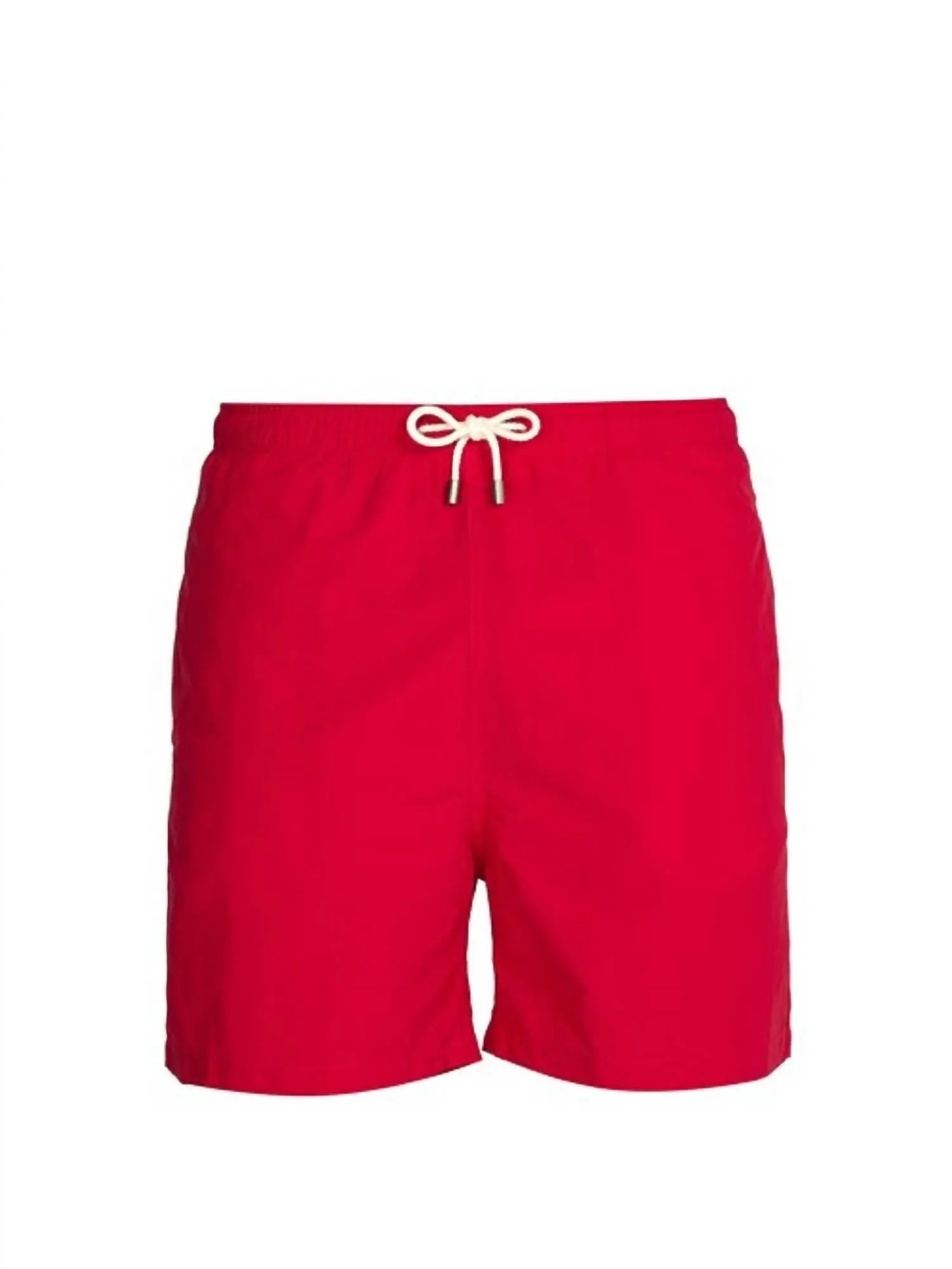 Men The Classic Drawstrings Swim Shorts Trunks In Red