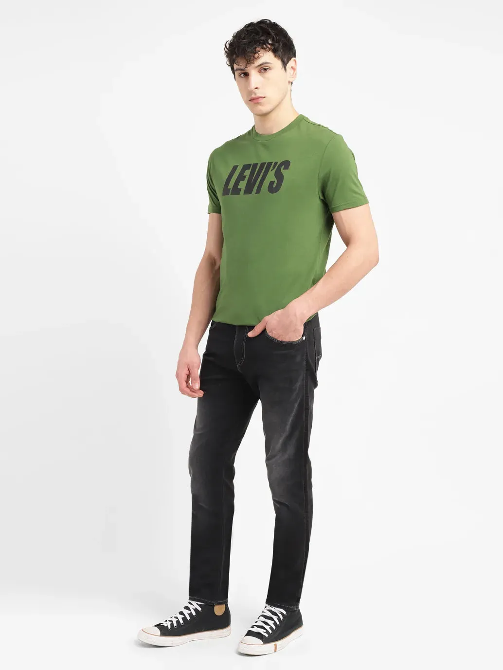 Men's 512 Black Slim Tapered Fit Mid Rise Jeans
