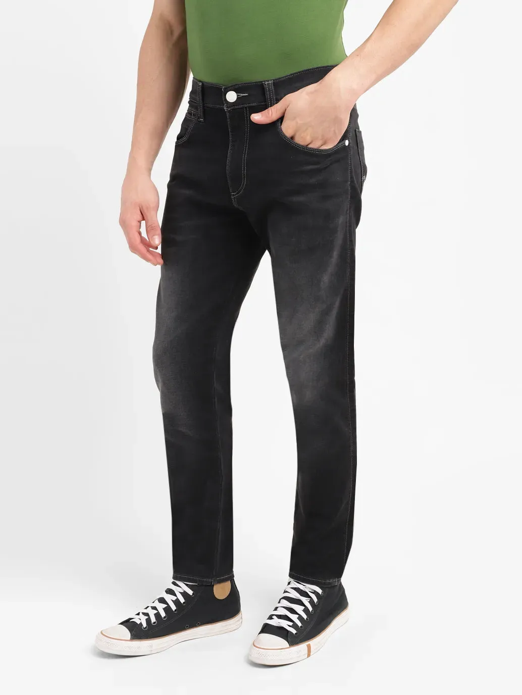 Men's 512 Black Slim Tapered Fit Mid Rise Jeans