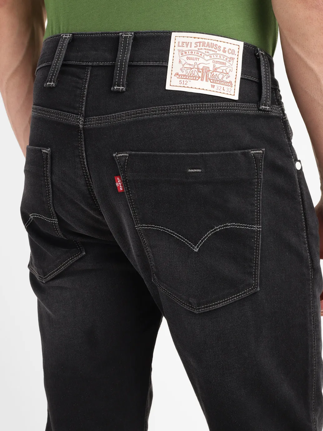 Men's 512 Black Slim Tapered Fit Mid Rise Jeans