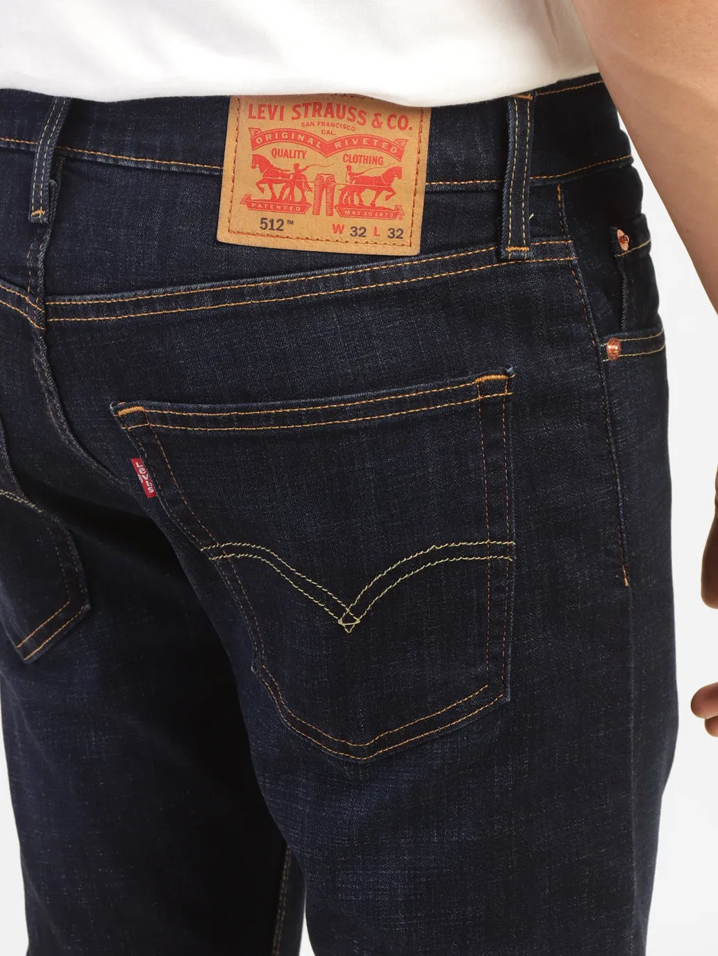 Men's 512 Blue Slim Tapered Fit Mid Rise Jeans