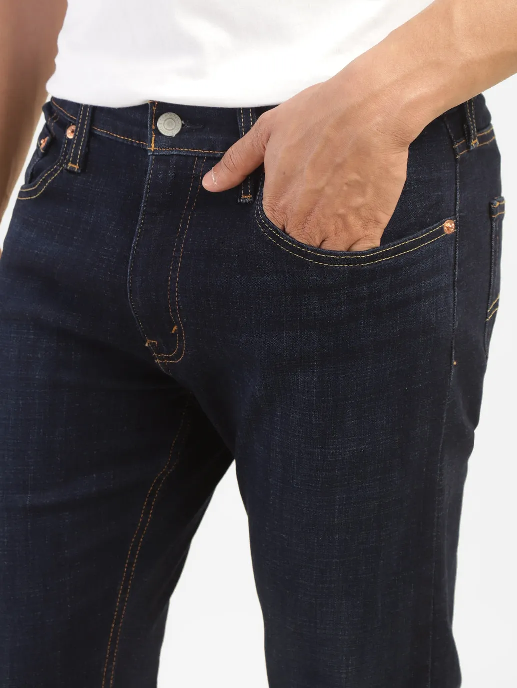 Men's 512 Blue Slim Tapered Fit Mid Rise Jeans