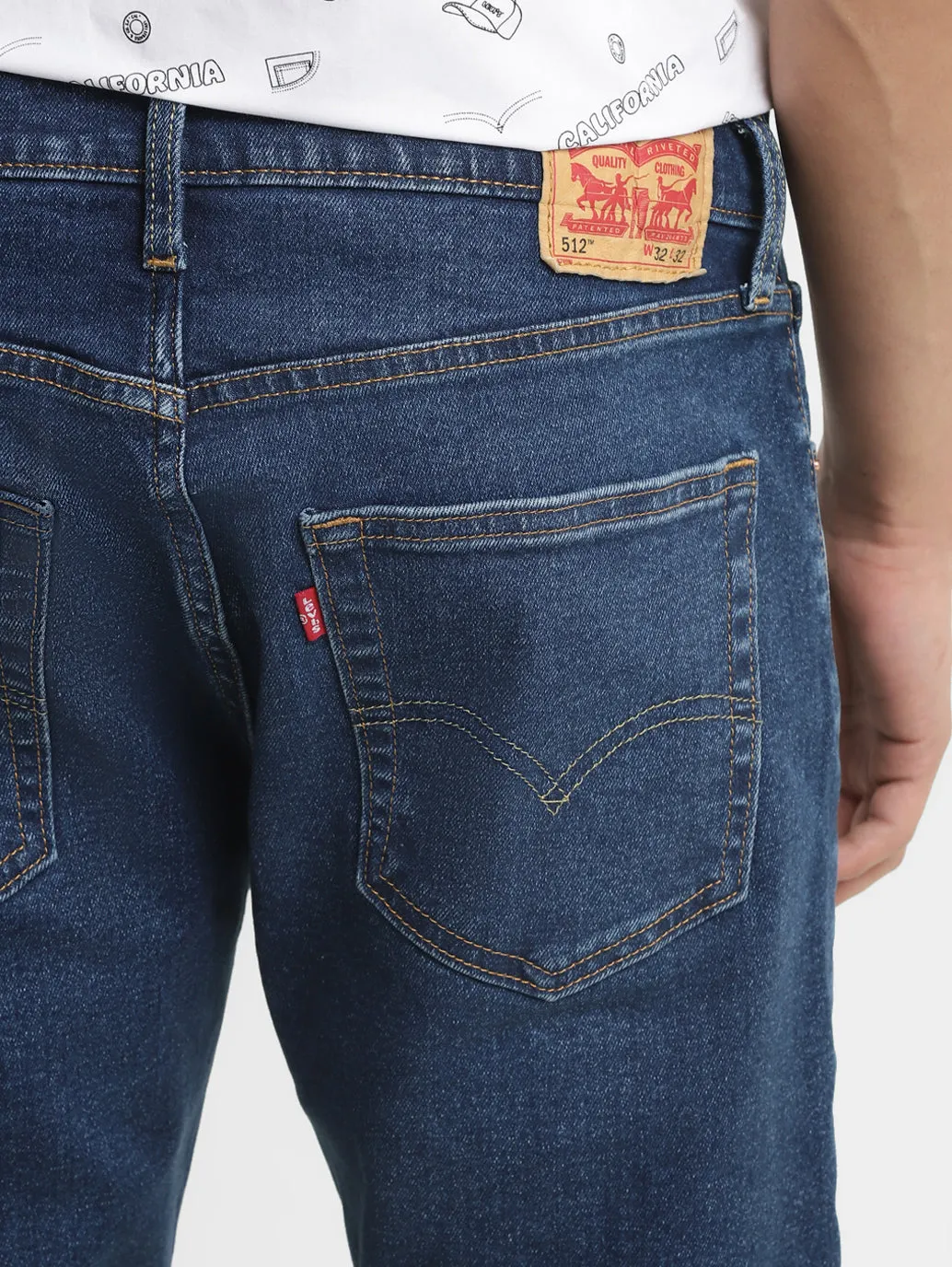 Men's 512 Blue Slim Tapered Fit Mid Rise Jeans
