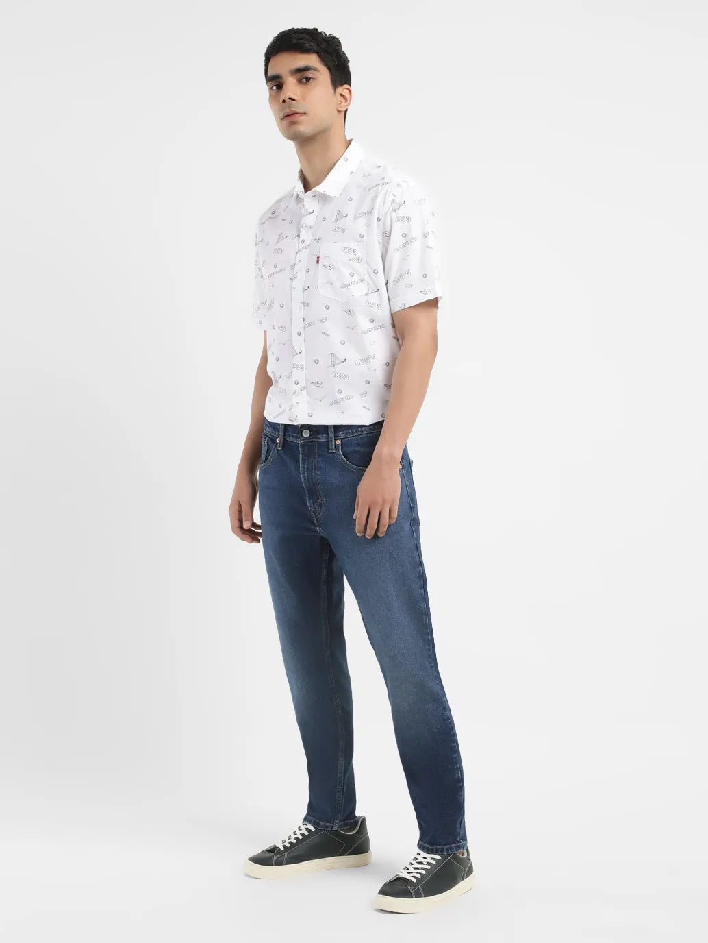 Men's 512 Blue Slim Tapered Fit Mid Rise Jeans