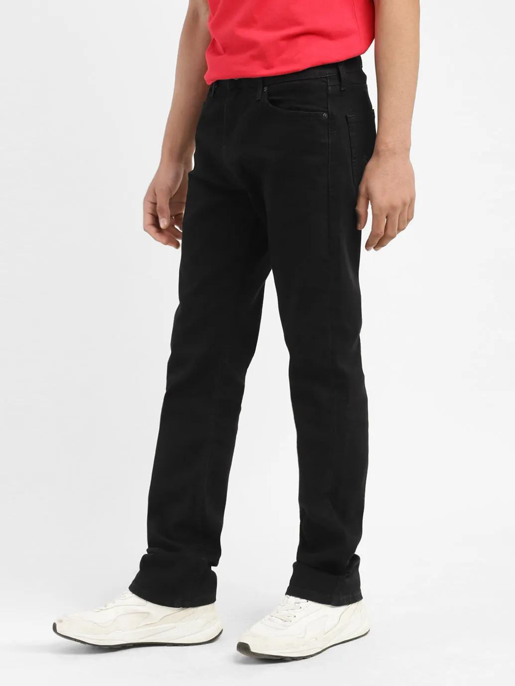 Men's 513 Black Slim Straight Fit Mid Rise Jeans