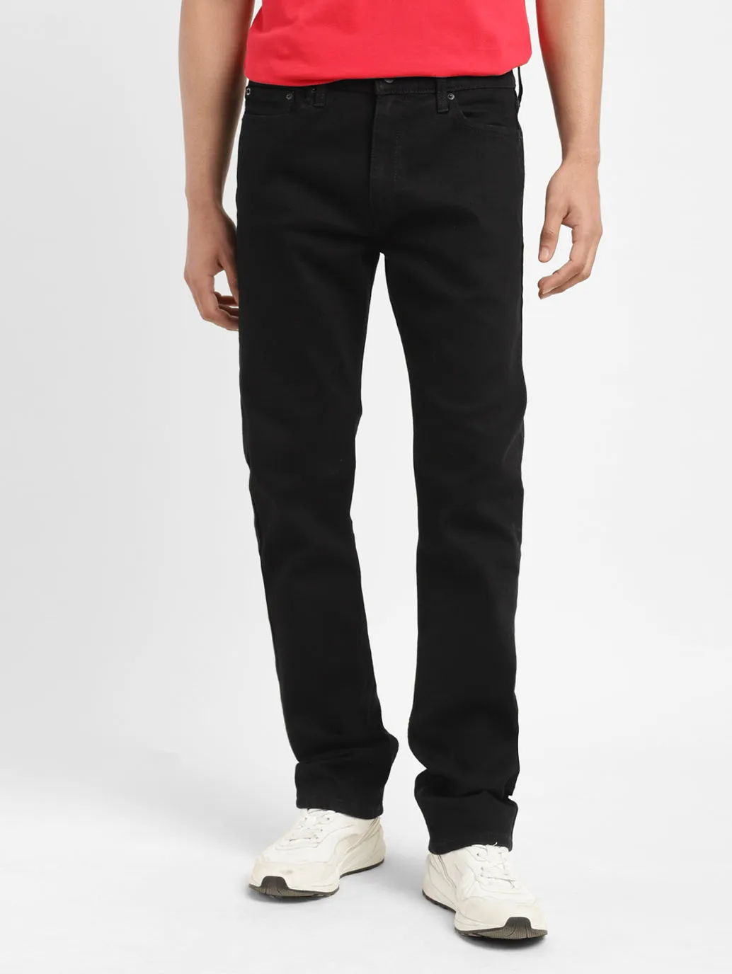 Men's 513 Black Slim Straight Fit Mid Rise Jeans