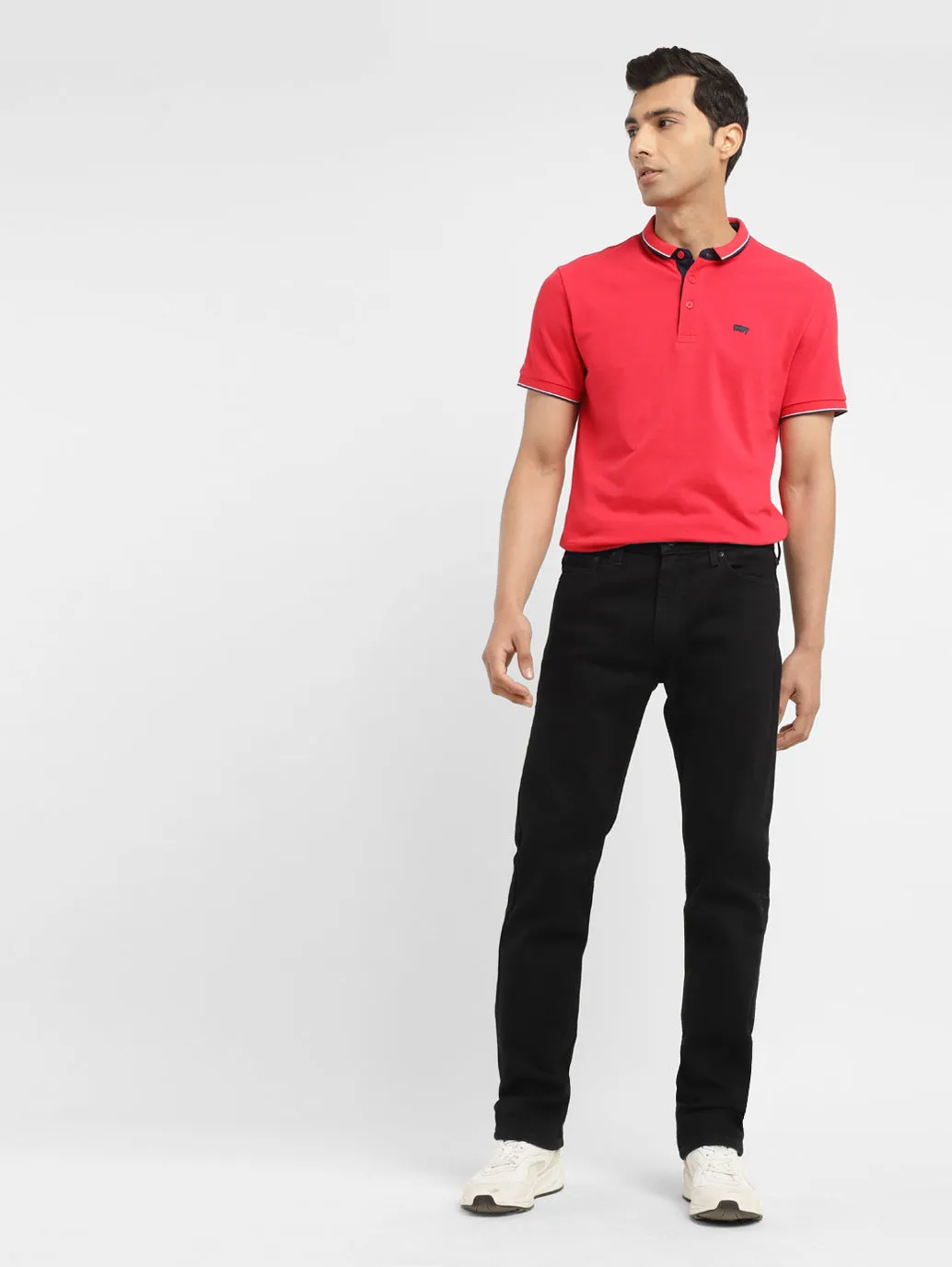 Men's 513 Black Slim Straight Fit Mid Rise Jeans