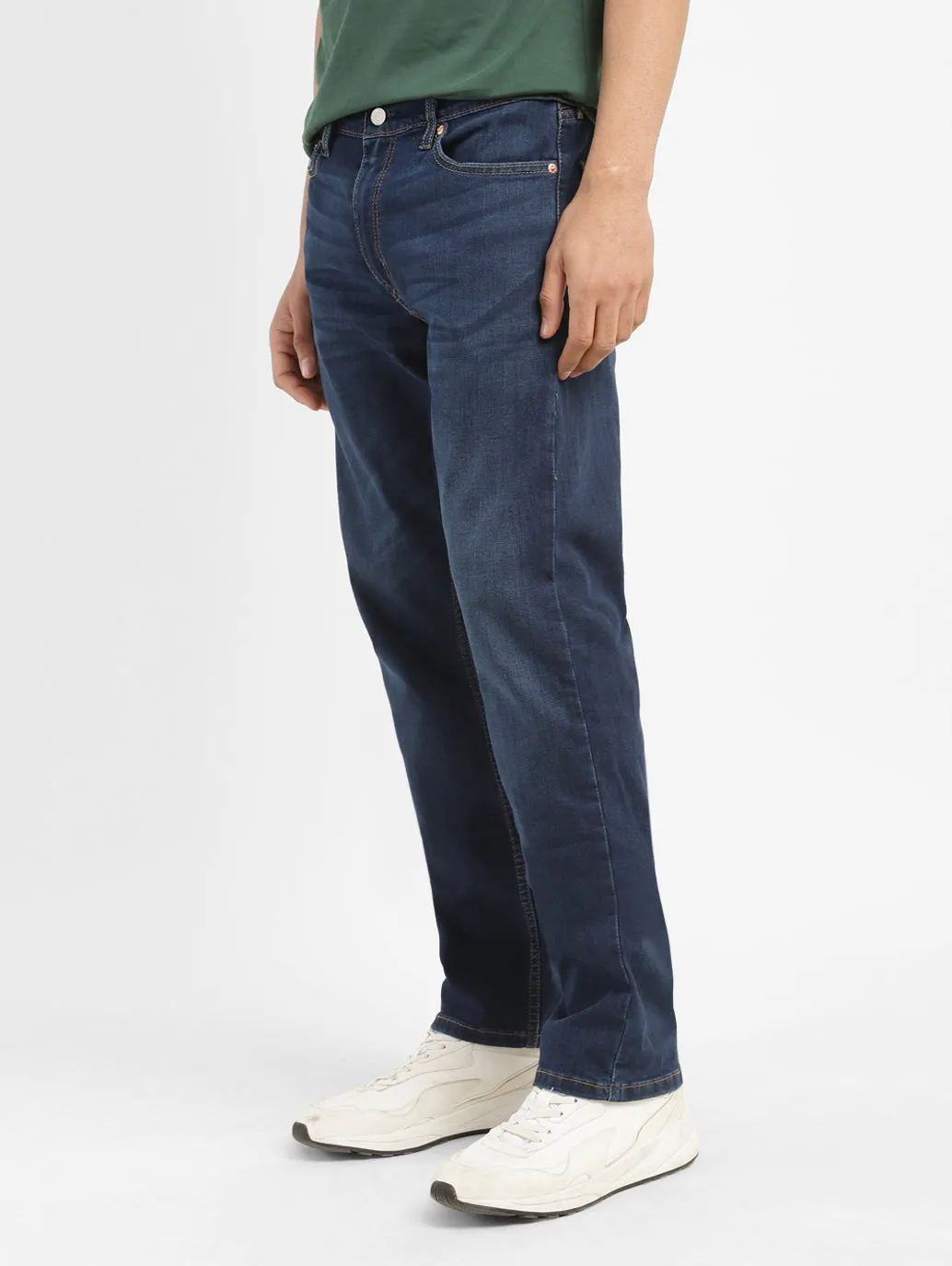 Men's 513 Blue Slim Straight Fit Mid Rise Jeans