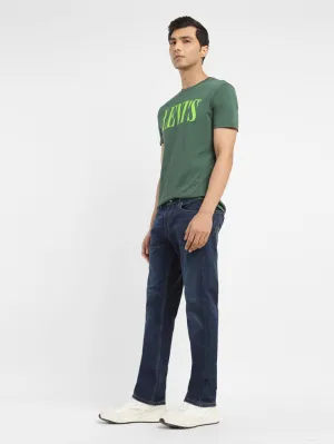 Men's 513 Blue Slim Straight Fit Mid Rise Jeans