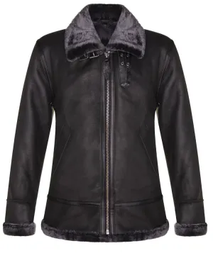 Men's B3 Sheepskin Shearling Aviator Pilot Flying Jacket
