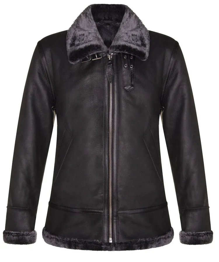 Men's B3 Sheepskin Shearling Aviator Pilot Flying Jacket