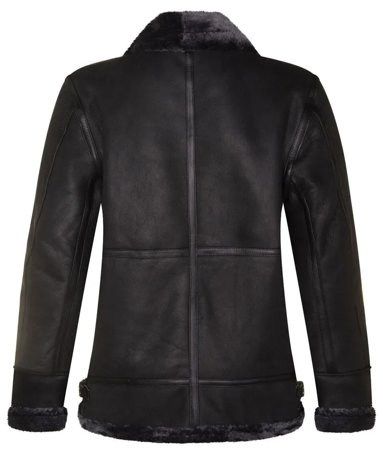 Men's B3 Sheepskin Shearling Aviator Pilot Flying Jacket