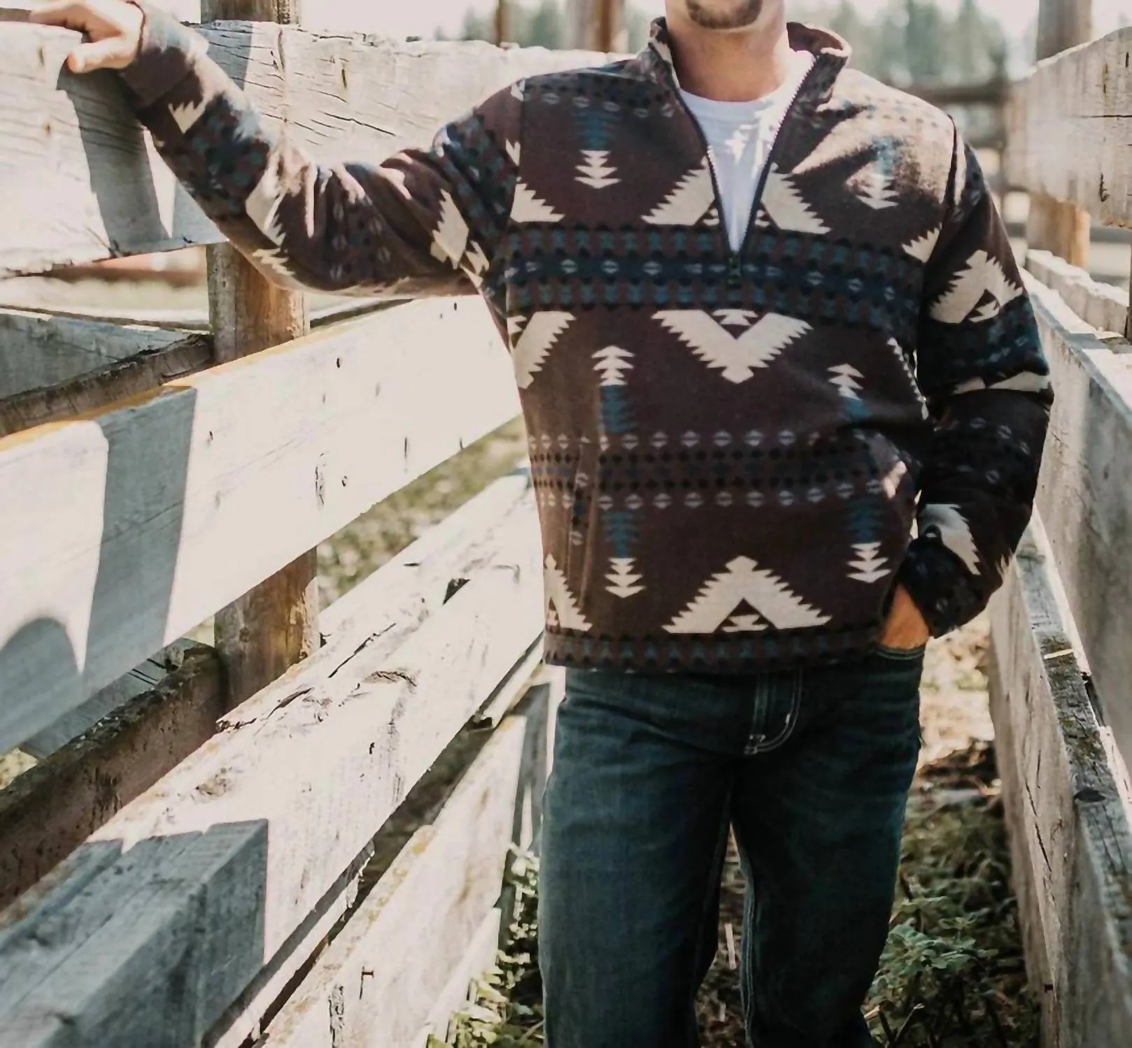 Men’S Charlie Henley Jacket In Brown